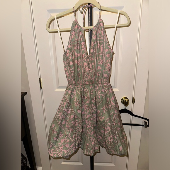 Cleobella Flora Block-Print Fit-&-Flare Mini Dress NEW - Picture 2 of 5